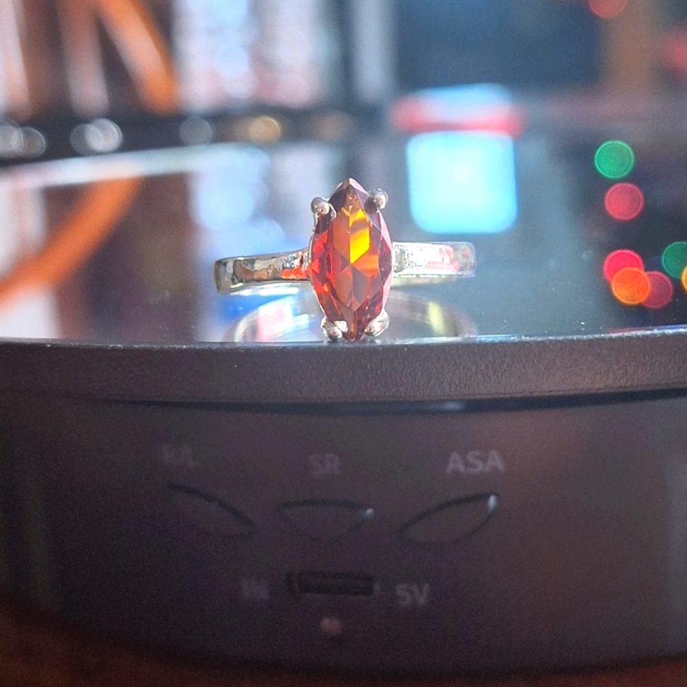 Orange Topez Gemstone Ring size 8.5